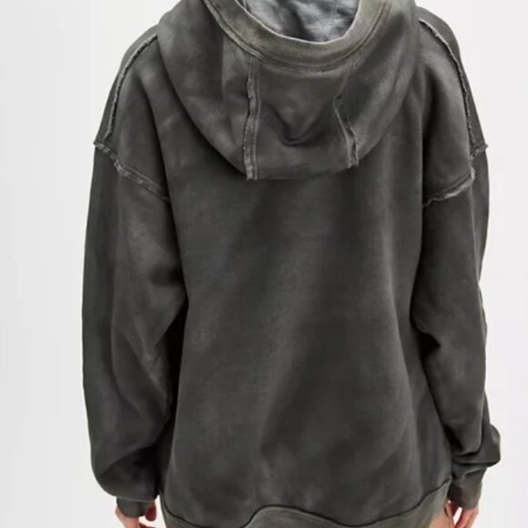 NWT We The Free Your Favorite Washed Hoodie Sweatshirt Gray Black Mineral Wash S - Picture 2 of 8